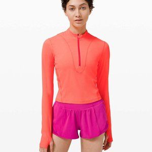 Lululemon Gloss Trim Run 1/2 Zip Long Sleeve 6